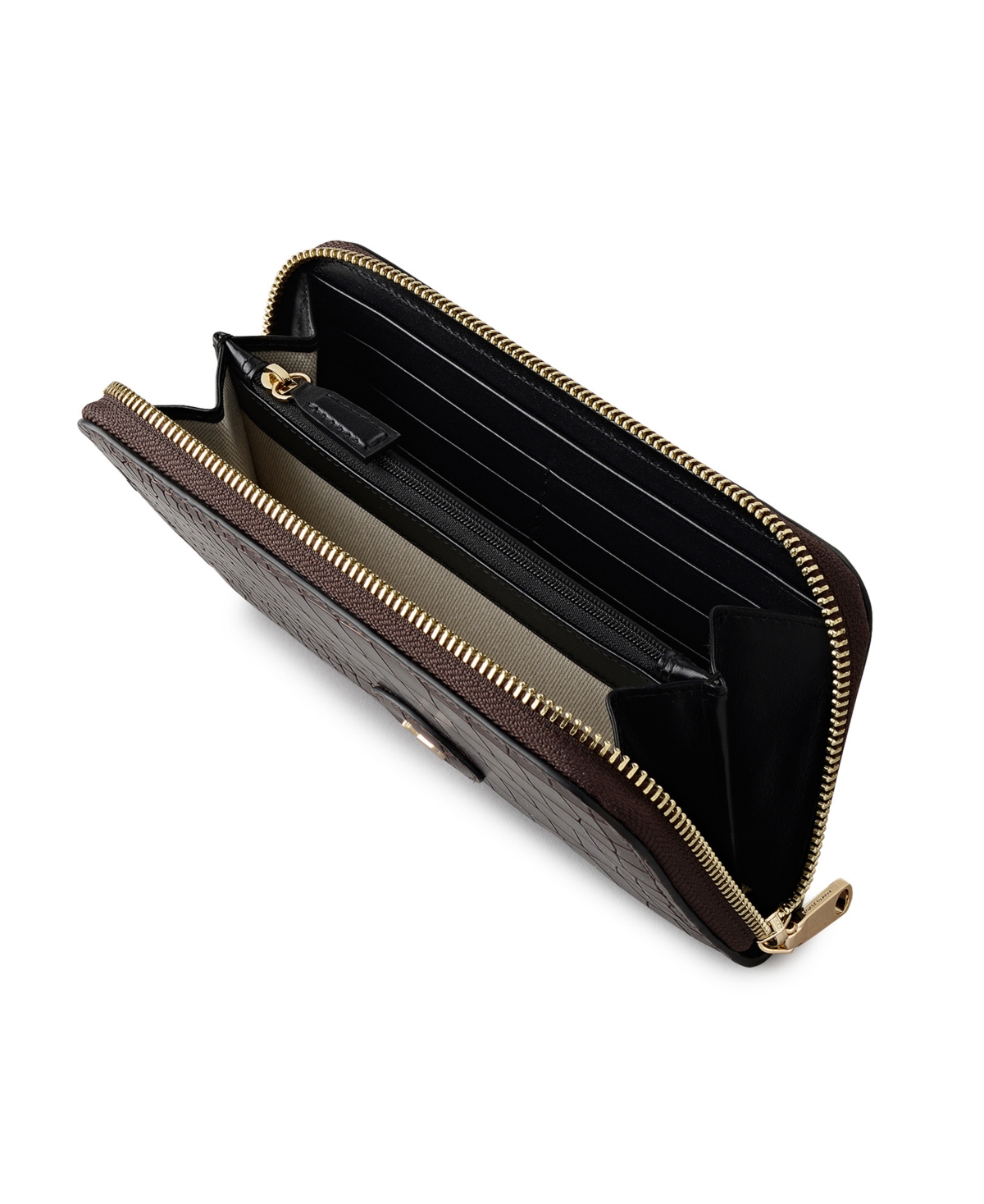 Radley London Heath Crescent Croc Zip Around Wallet In Brown