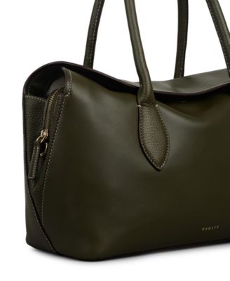 Liverpool Gardens Medium Smooth Leather Ziptop Grab Bag