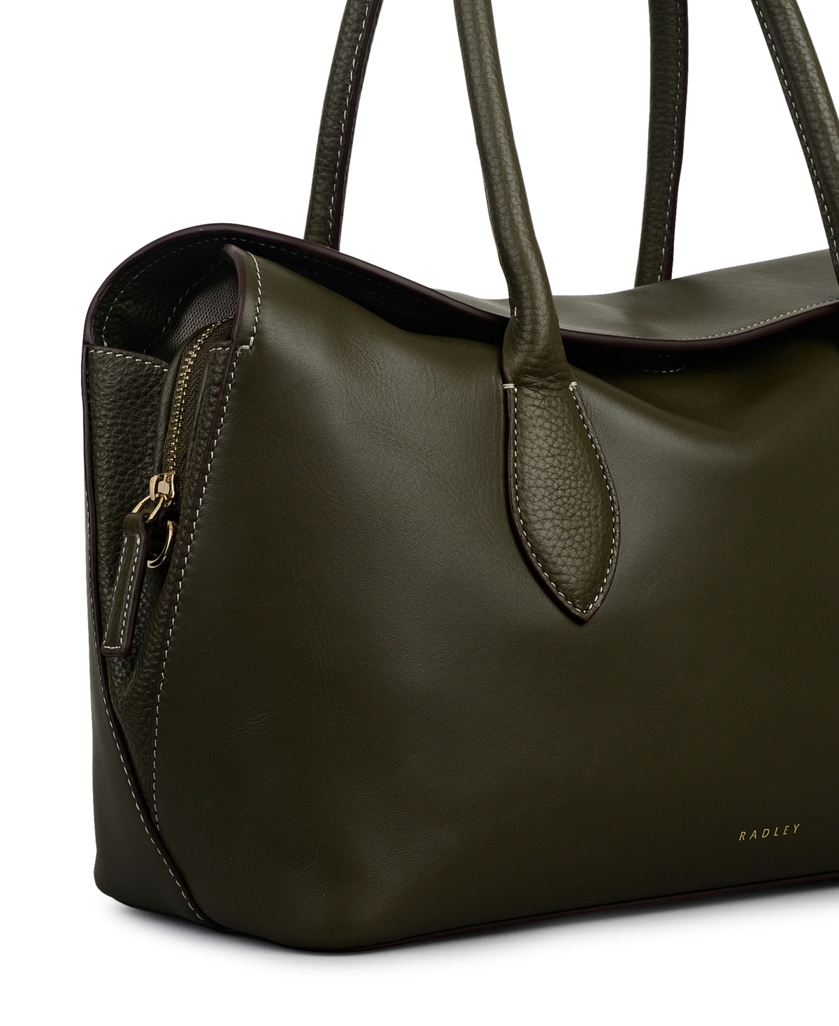 Radley London Liverpool Gardens Large Ziptop Grab Satchel Bag In Green