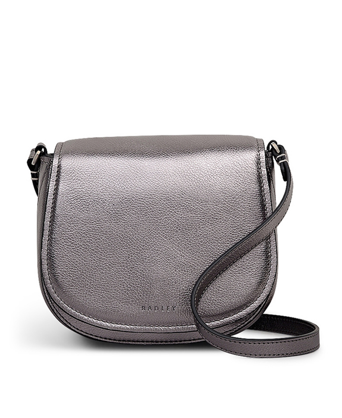 Radley London Liverpool Gardens Metallic Mini Flapover Crossbody Bag In Gray