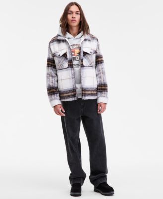 Sun + Stone - Men's Charlie Plaid Slater Jacket, Bronco Hoodie & Garment-Dyed Cargo Jogger Pants