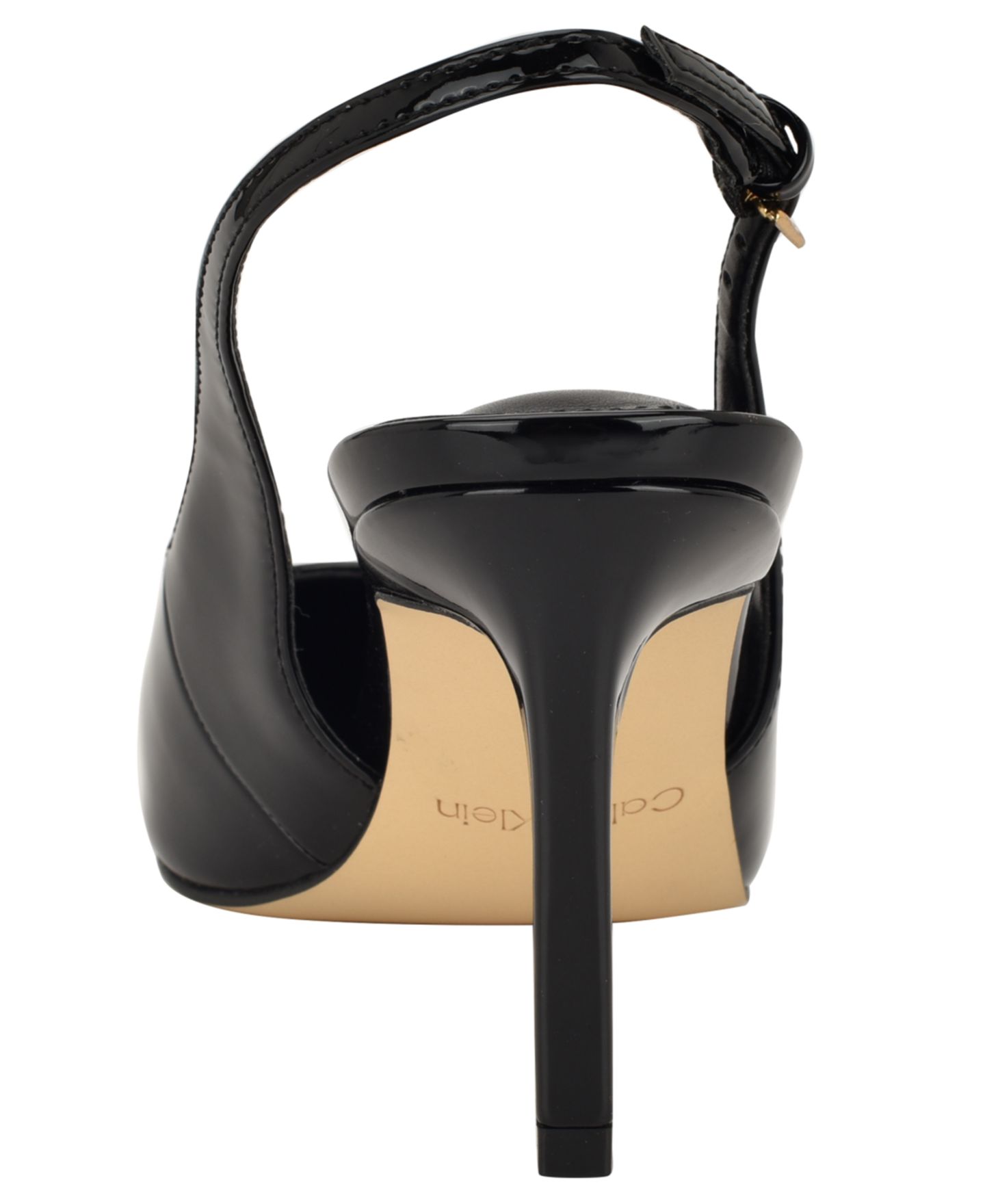 Женские туфли Calvin Klein Harbella Slingback Stiletto Pumps, цвет: Чёрный лаковый — фото 3