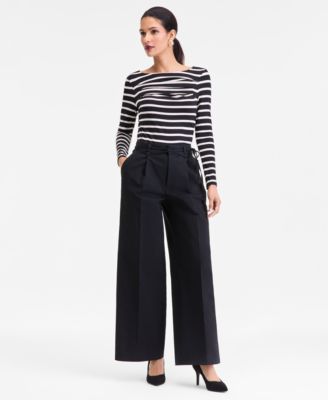 I.N.C. International Concepts - Women's High-Rise Belted Wide-Leg Pants