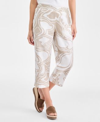 Petite Flat-Front Crop Pants, Macy's Exclusive