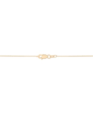 Diamond Baguette & Round Oval Pendant Necklace (1 ct. t.w.) in 14K Yellow Gold, Macy's Exclusive