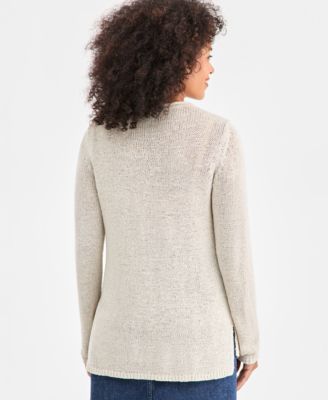 Women's Petite Boat Neck Tape Yarn Sweater, Macy's Exclusive