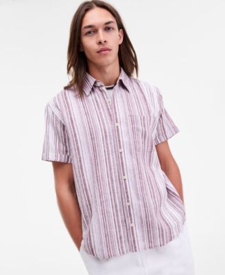 Men's Patio Striped Short-Sleeve Button-Up Shirt, Macy's Exclusive