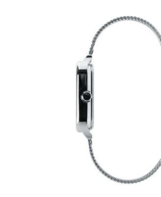 Men's Silver-Tone Stainless Steel Watch, 34mm