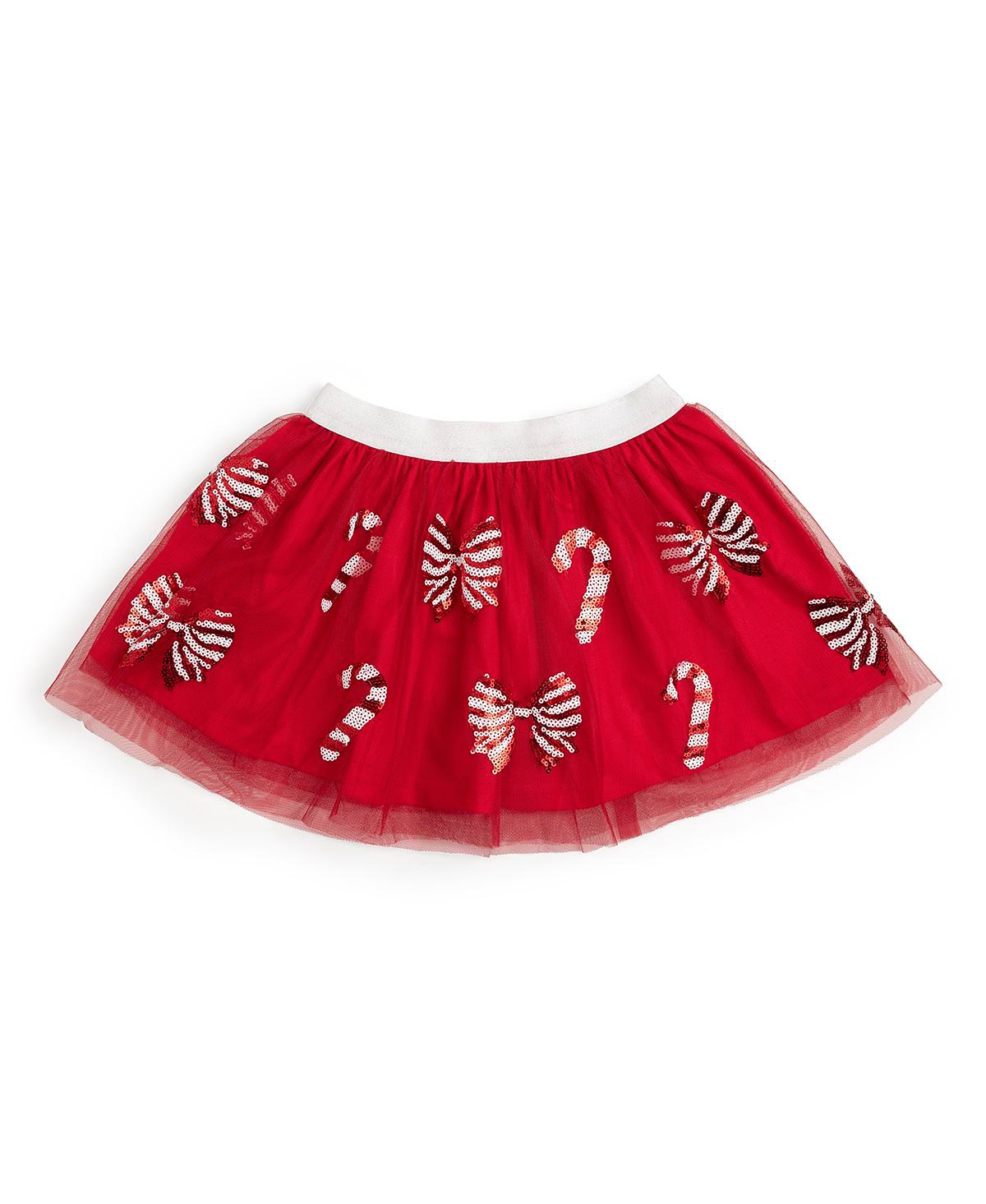 Sweet Wink Baby Girls Candy Cane Coquette Sequin Christmas Tutu Skirt