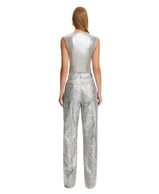 Women's Silver Snake Print Pants