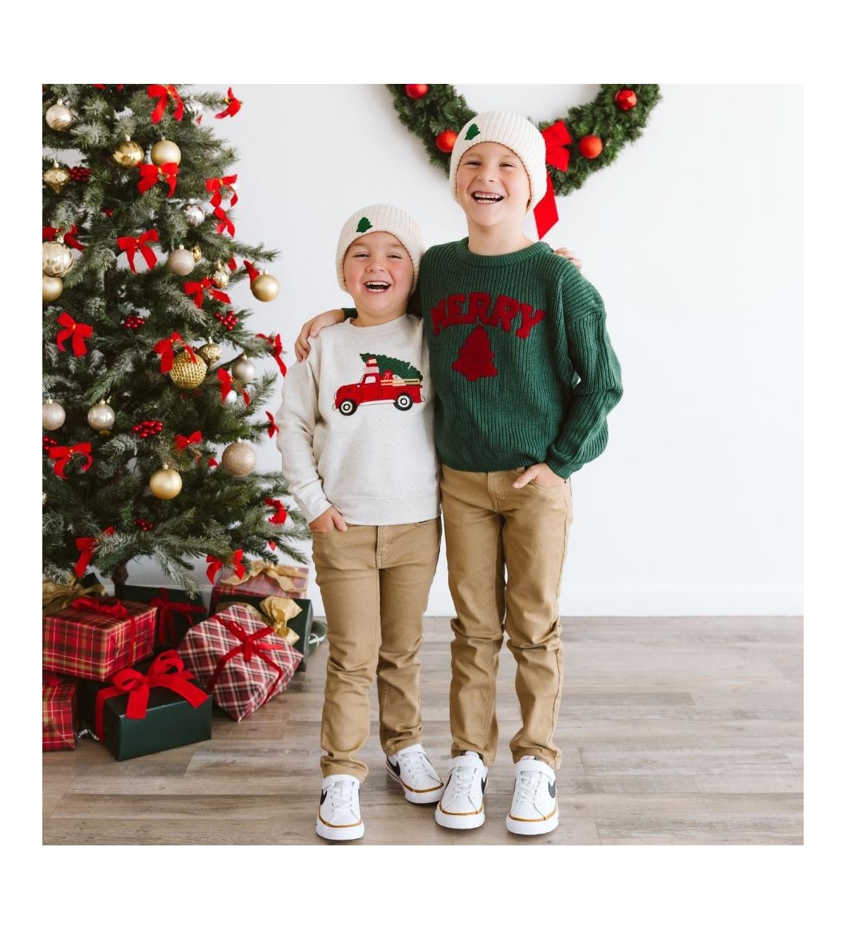 Sweet Wink Little and Big Boys Merry Patch Christmas Knit Sweater