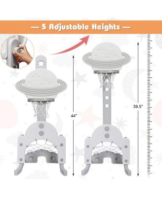 3-in-1 Adjustable Kids Basketball Hoop Set with Balls for Indoor Outdoor Play
