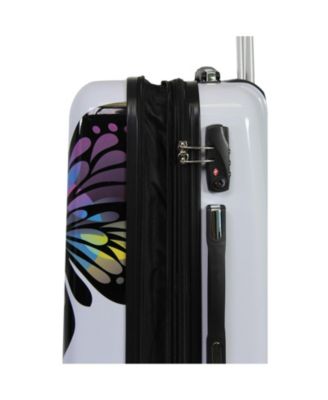 Butterfly 2-piece Hardside Carry-on Spinner Luggage Set