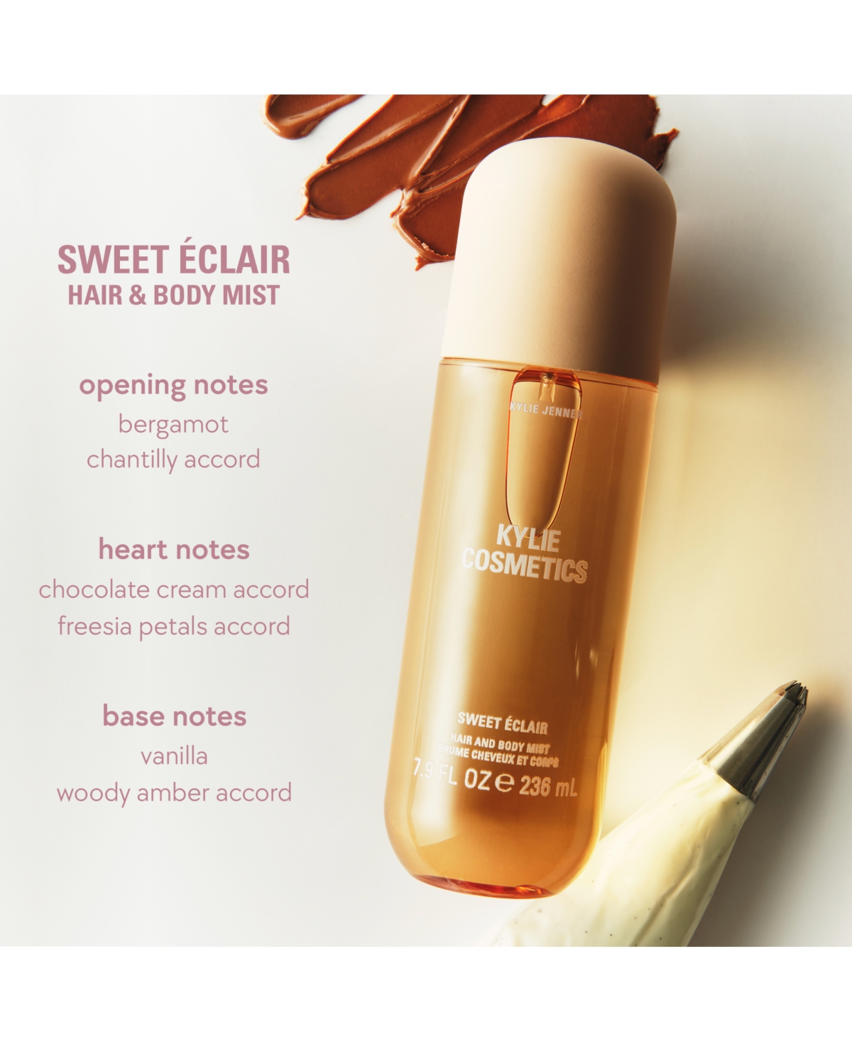 Kylie Cosmetics Sweet Eclair Hair And Body Mist, 7.9 Oz.
