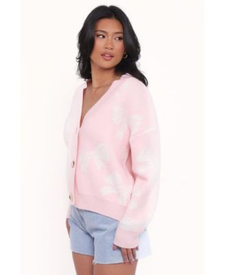 Women's Wrenn Bow Knit Cardigan - Soft Pink
