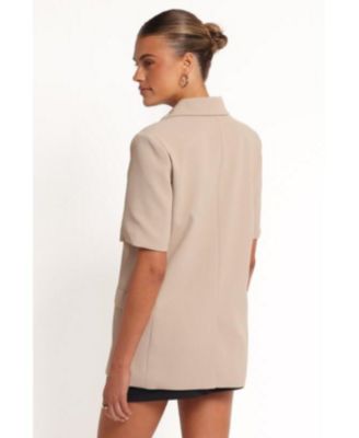 Women's Nora Short Sleeve Blazer - Beige