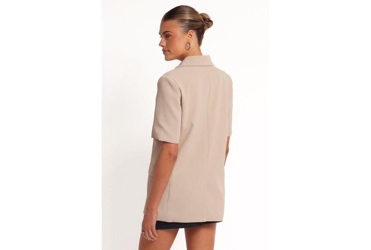 Petal and Pup Women's Nora Short Sleeve Blazer - Beige
