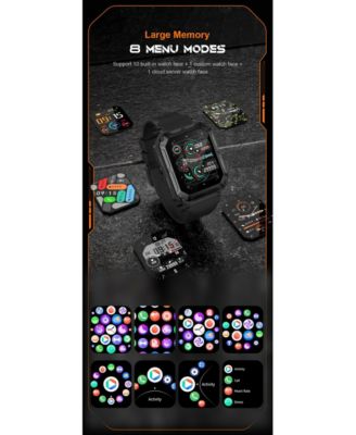 1.83'' Bluetooth Call Heart Rate Monitoring Information Push Smart Bracelet Outdoor Sports for Women Men -Orange