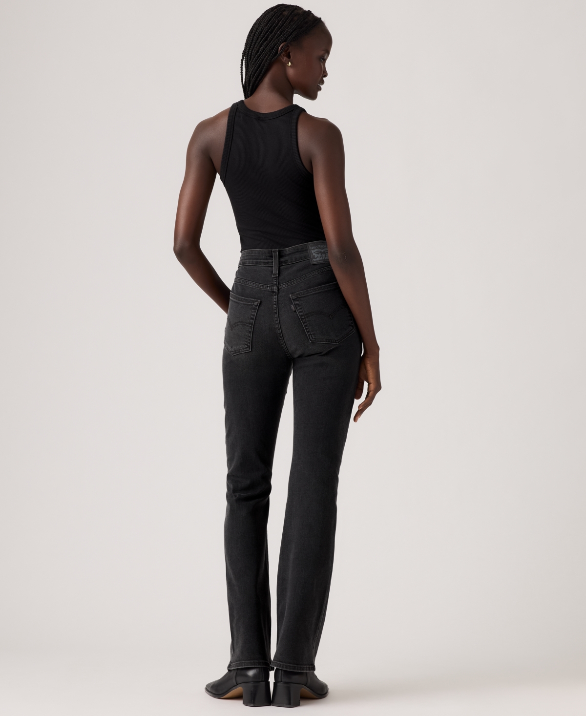 Levi's 725 High-waist Classic Stretch Bootcut Jeans In Black
