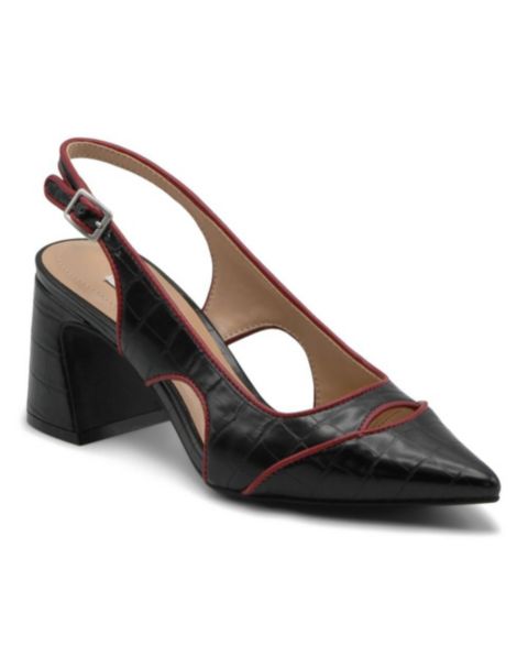 Женское платье Charles David Anstead Slingback Chunky Heel, цвет: Чёрный красный