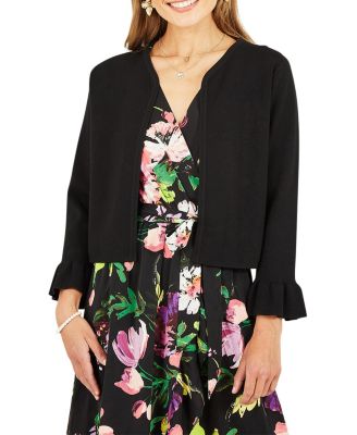 Women's Cropped Cardigan With Bell Sleeves