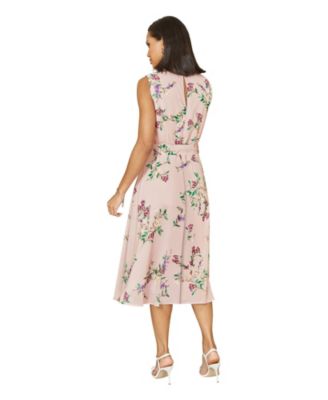 Women's Floral Print Midi Skater Dress
