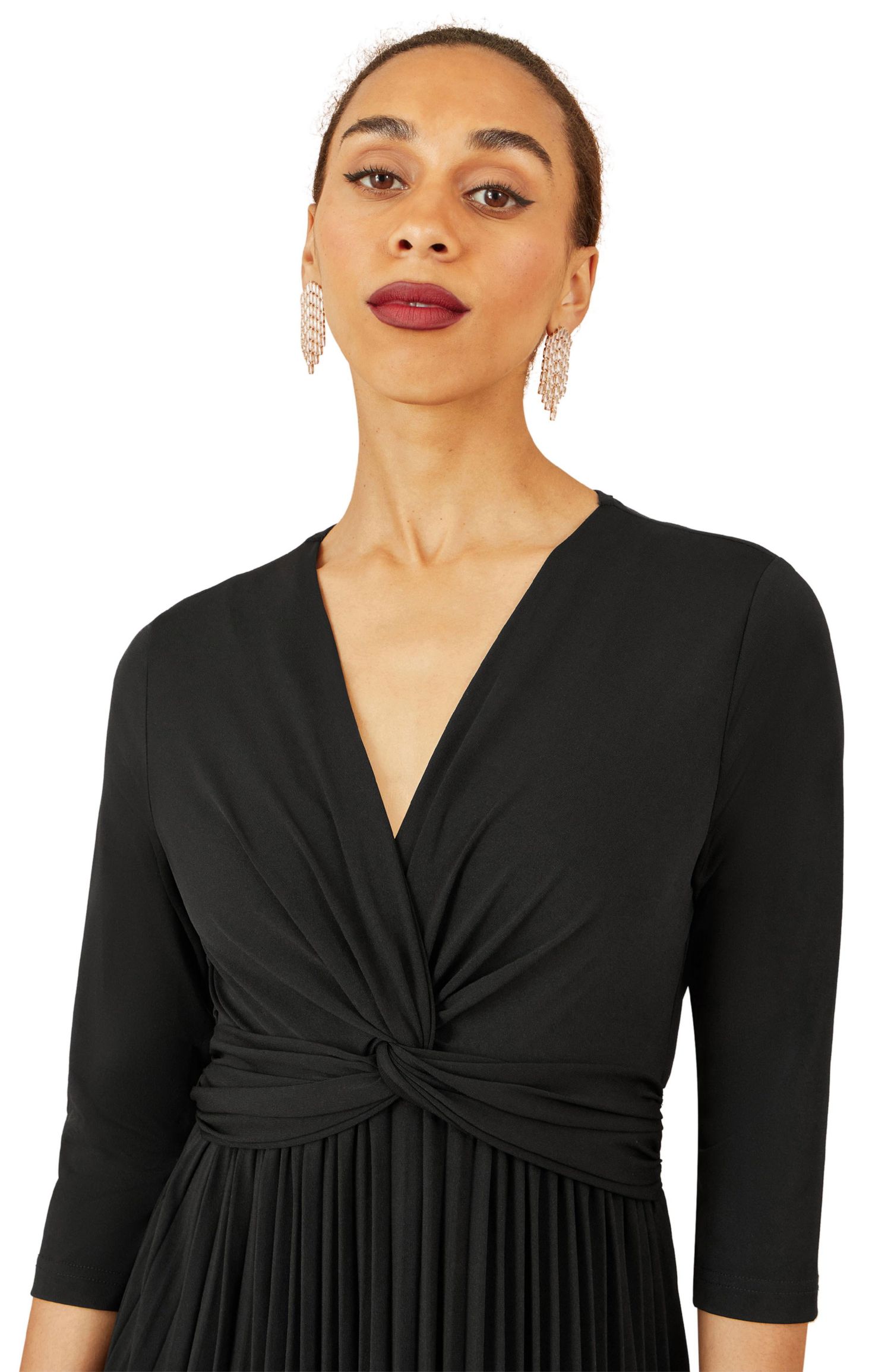 Women's Jersey Knot Waist Midi Dress