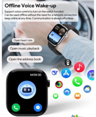 1.75" Smart Watch Multi-function for Women Men With Bluetooth Multi-function, Health Monitoring,Sport Modes -Black