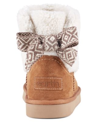 Women's Wing Round Toe Casual Cozy Ankle Booties