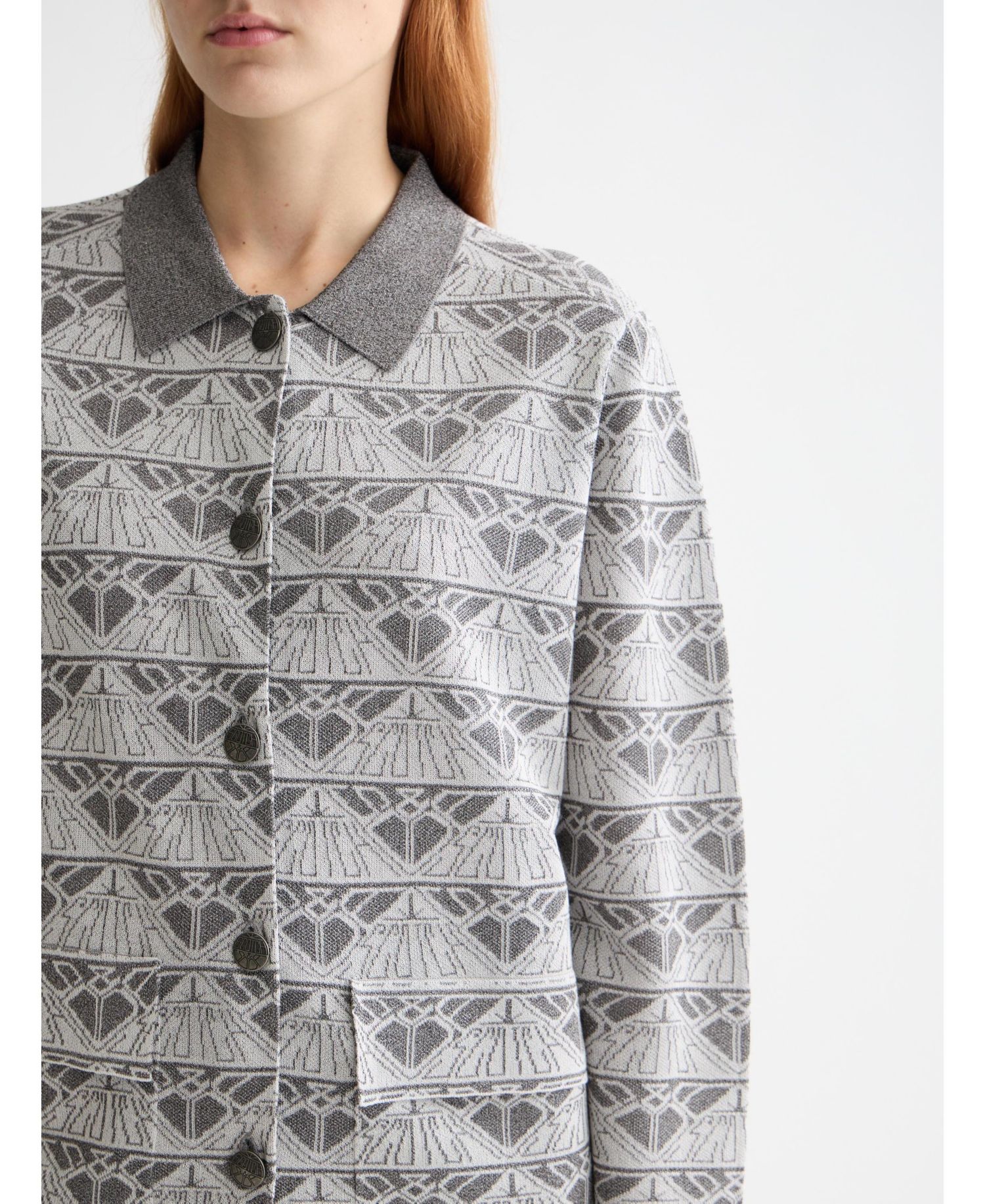 Women's Jacquard knitted jacket