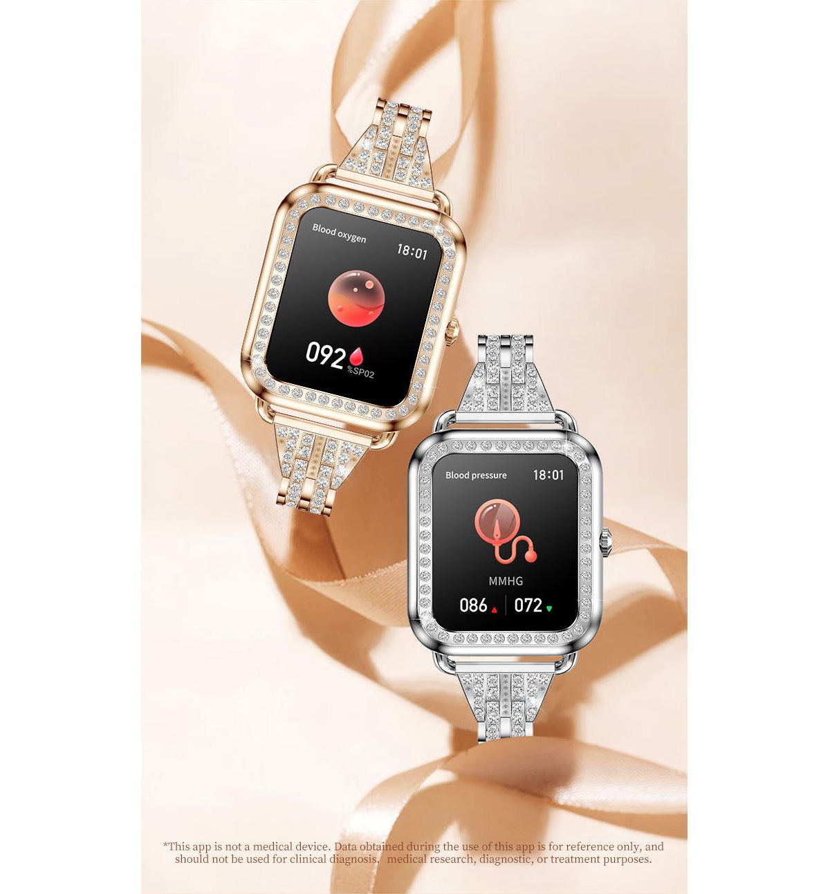 Ruxing Smart Watch Bluetooth Call Heart Rate Monitor IP67 Waterproof Fitness Tracker for Men Women -Gold