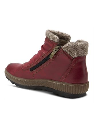 CLEORA Water Resistant Dual-Zip Bootie with Faux Shearling Lining