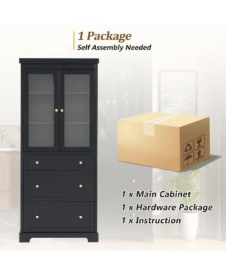 70inch Modern High Freestanding Tall Bathroom Cabinet for Bathroom Living Room Kitchen Storage