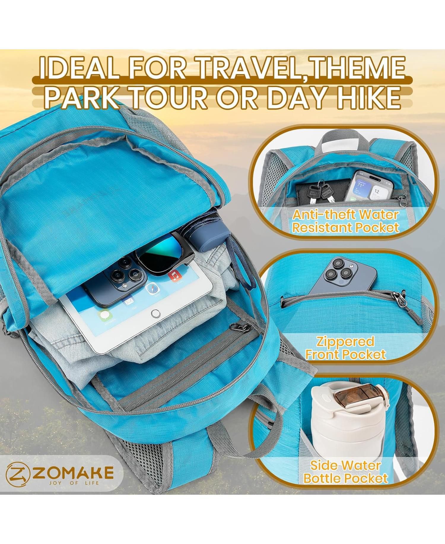Ultra Lightweight Hiking Backpack 20L, Packable Small Backpacks Water Resistant Daypack for Women Men