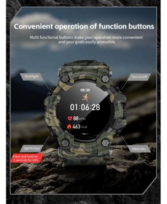 Outdoor Adventure Waterproof Smart watch with Bluetooth Calling and Compass