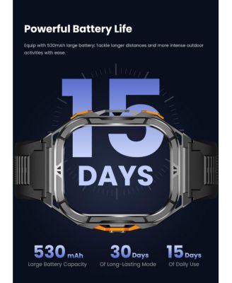 1.96" AMOLED Smart Watch for Women Men Outdoor Sport Multifunctional With Bluetooth Calling,Intelligent Reminder 5 ATM -Black