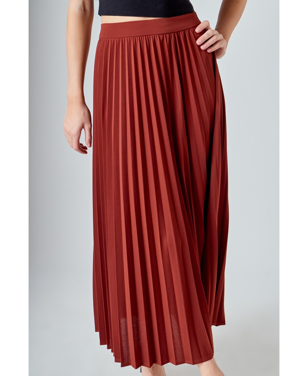 endless rose Women's Pleated Maxi Skirt