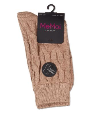 Women's Neutral Twisted Knit Essential Boot Socks