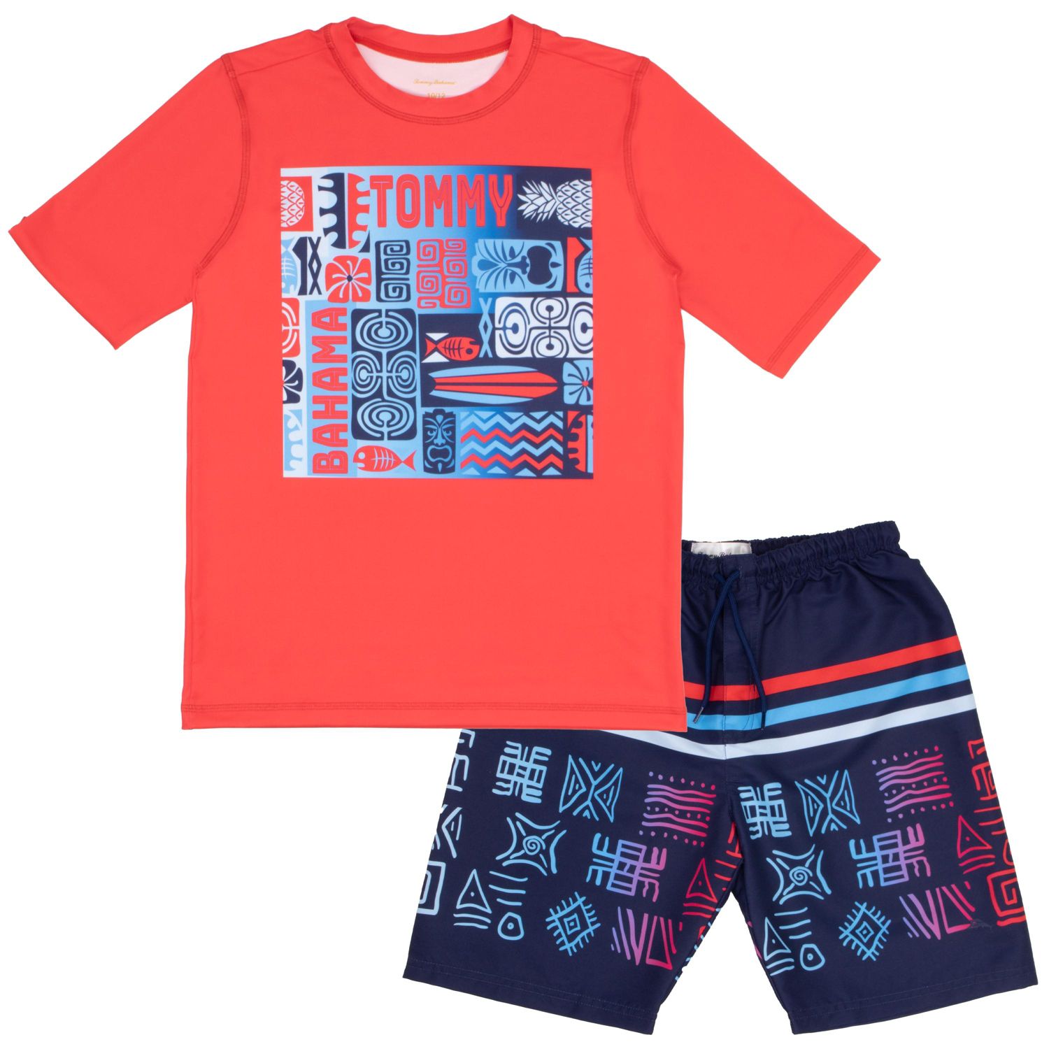 Little Boys Rash Guard and Swim Trunks 2-Piece Swimsuit Set