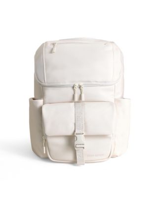 Itzy Ritzy Baby Belong Top Open Backpack Woven Chocolate - Cream