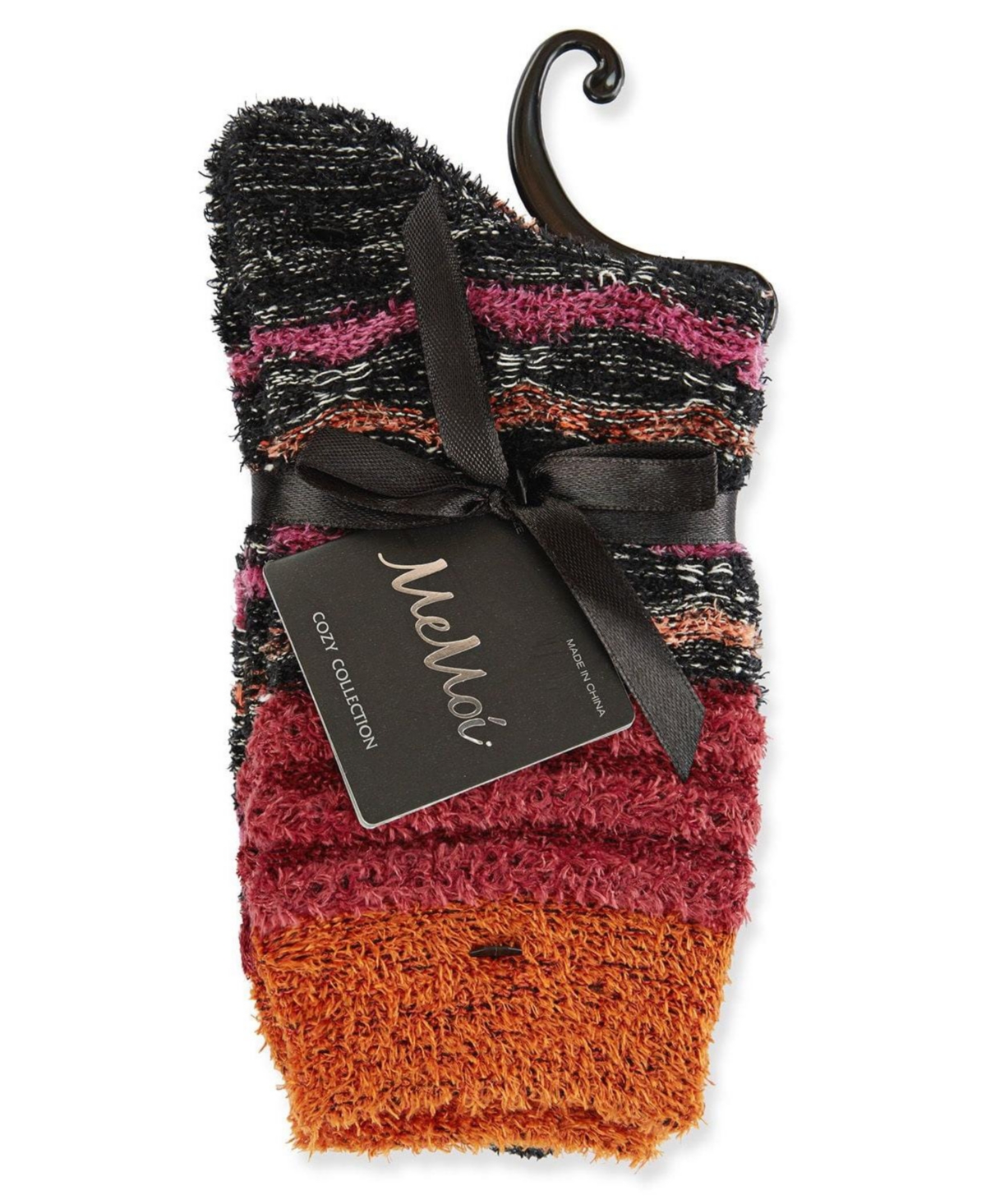 MeMoi Women's Thick Chevronitty Cozy Crew Socks