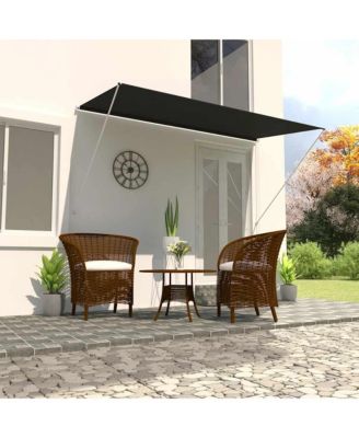 Awning Anthracite Steel frame, 100% polyester fabric with PA coating