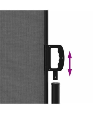 Retractable Side Awning Anthracite Polyester with PU coating