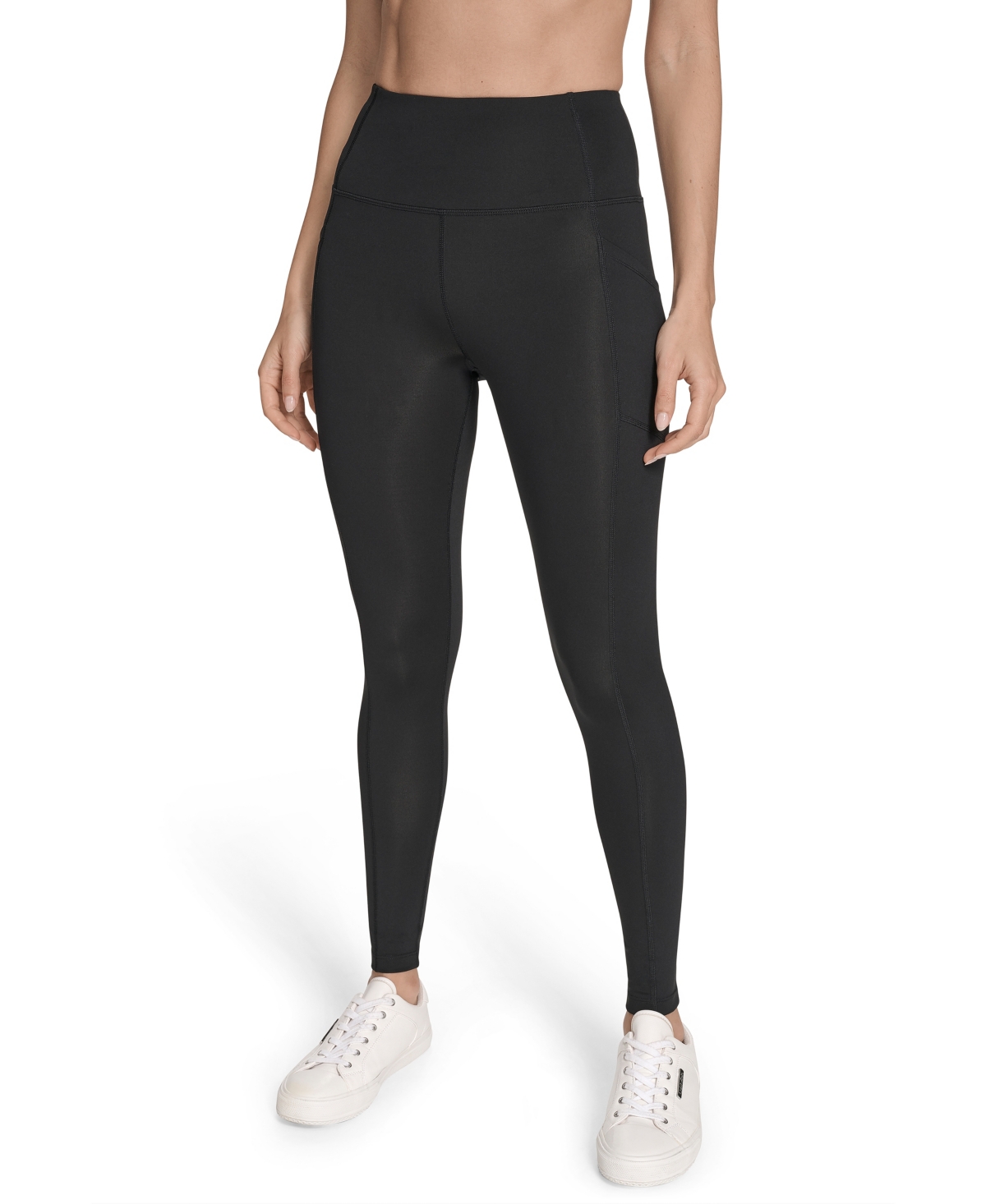 Calvin Klein Women's Performance High Waist Side Pocket Tights In Black