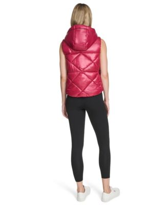 Women's Performance Diamond Quilt Hooded Puffer Vest