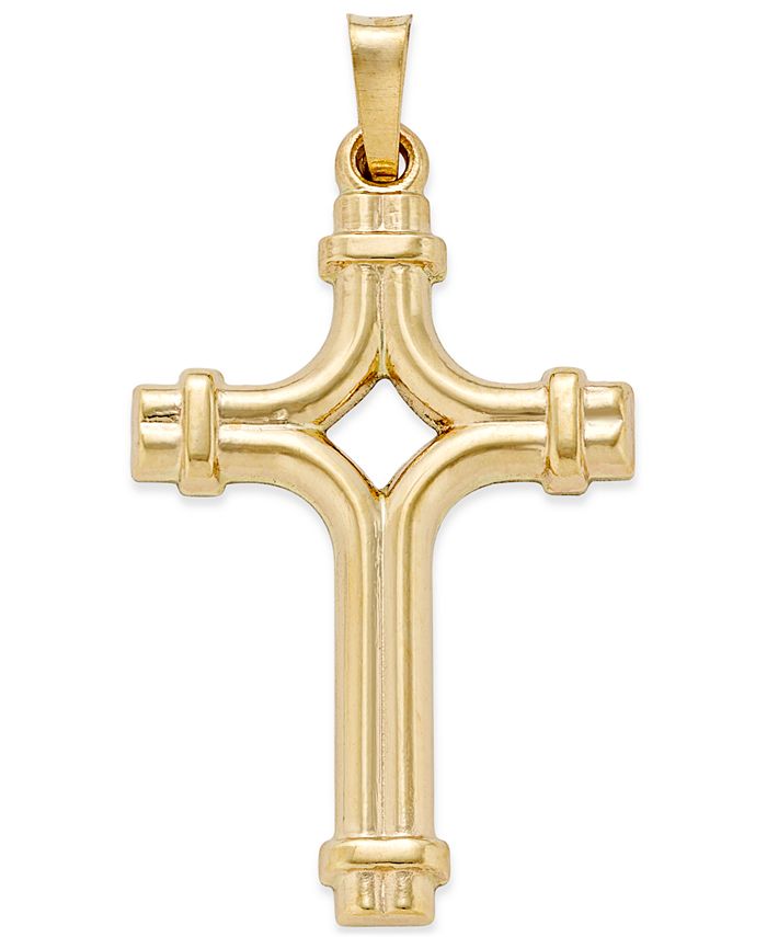 Macy's Cross Pendant in 14k Yellow Gold Macy's