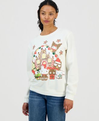 Love Tribe - Juniors' Hello Kitty Gingerbread Crewneck Sweatshirt