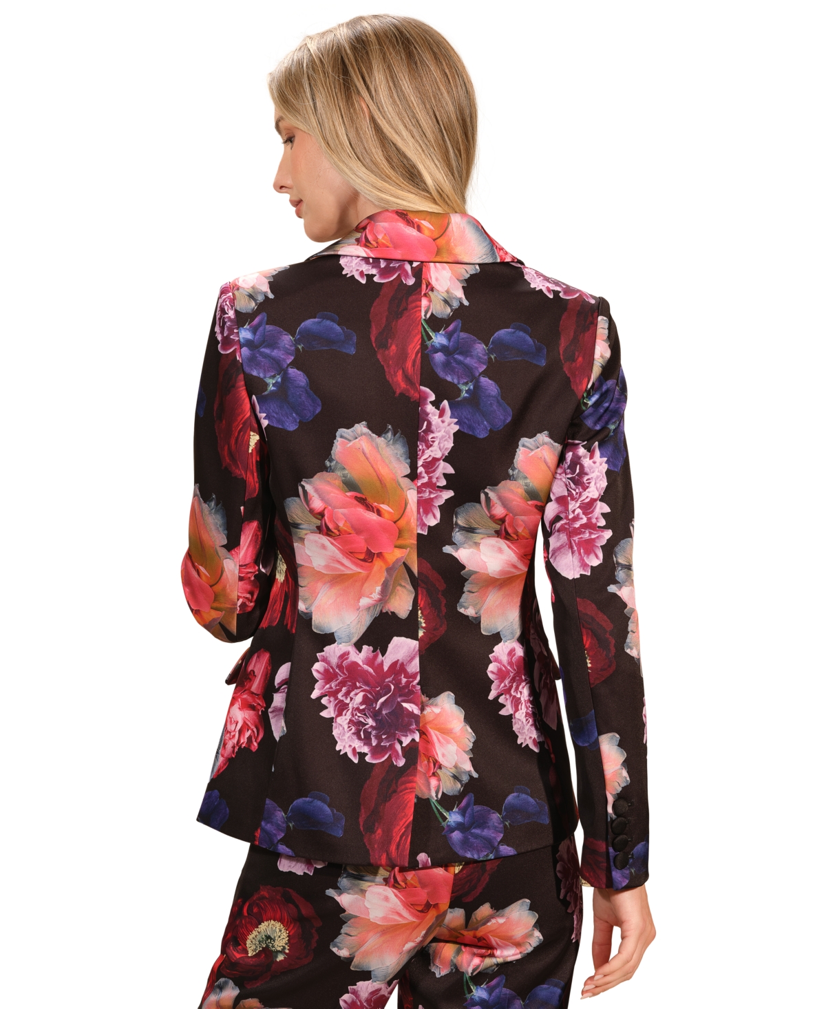 Isaac Mizrahi Women's Satin Tuxedo Long Sleeves Jacket