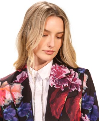 Women's Satin Tuxedo Long Sleeves Jacket