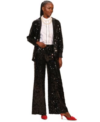 Women's Sequin Button Down Long Sleeves Top